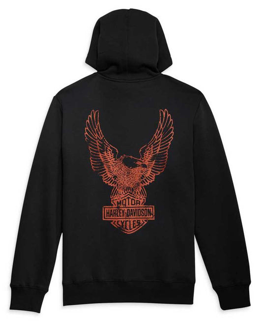 Harley-Davidson® Men's Road Captain Eagle Zip-Up Hoodie - Black 96008-23VM