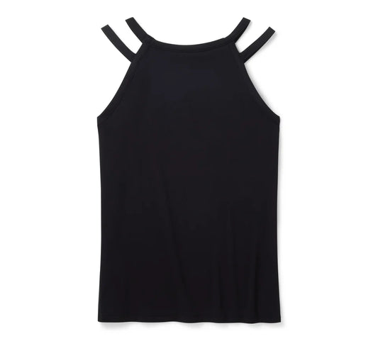 CAMISETA SIN MANGAS BLING SPADES STRAPPY HIGH NECK - HARLEY BLACK-96655-25VW