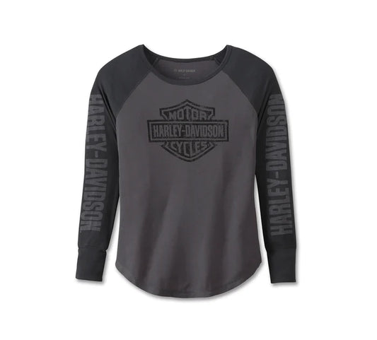 Blusa Harley-Davidson® Authentic Bar & Shield Perla ennegrecida - 97454-23VW