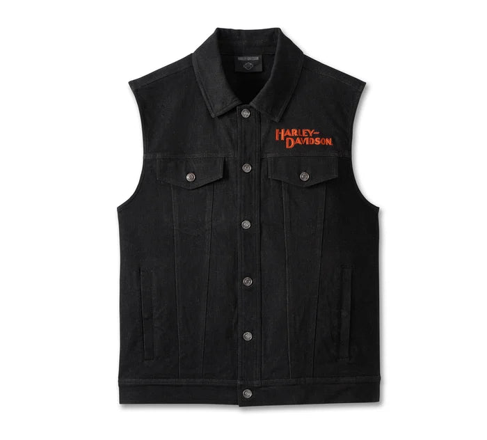 Chaleco vaquero Harley-Davidson® Whiplash para hombre - 97531-23VM
