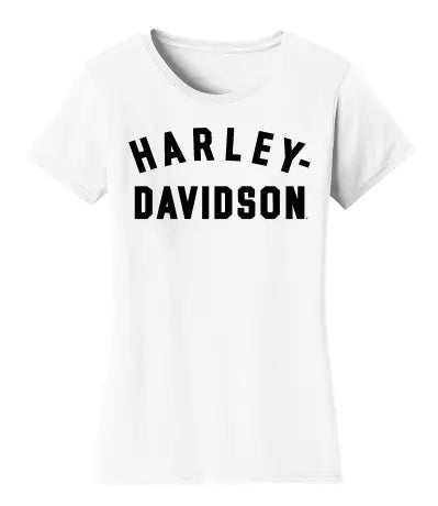 Camiseta Harley-Davidson para mujer Forever Racer Font blanca 99020-23VW
