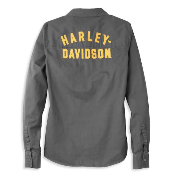 Camisa lisa con logo Bar & Shield para mujer - 96121-22VW