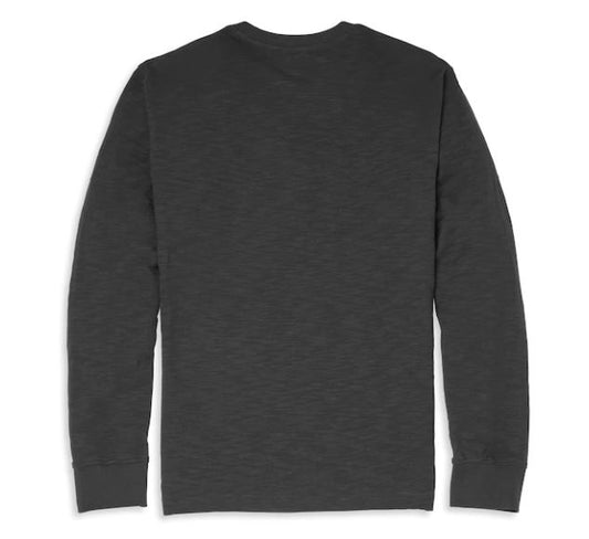 Camiseta con gráfico de jersey flameado Oil Can Bar & Shield para hombre 96139-22VM