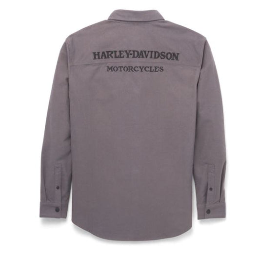 Camisa sólida Willie G (TM) Skull Moleskin para hombre 96157-22VM