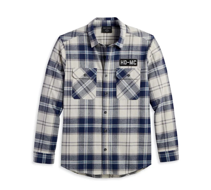 Camisa franela para hombre Harley Davidson 96382 23VM Coyote H D