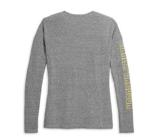 Blusa con cuello redondo Bar & Shield para mujer - 96390-21VW