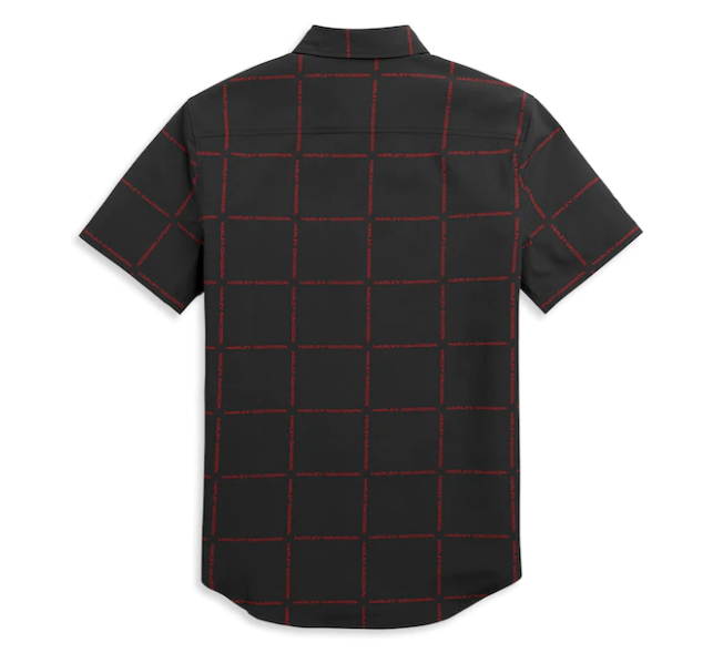 Camisa de rendimiento con logo elástico en cuatro direcciones y ventana para hombre 96424-21VM