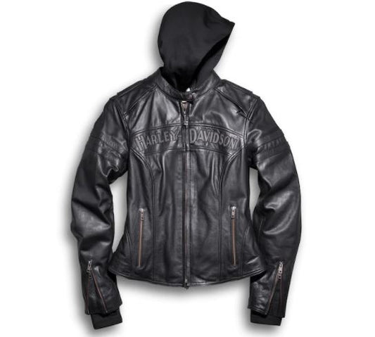 Chaqueta de cuero  3 en 1 para mujer - 98030-12VW