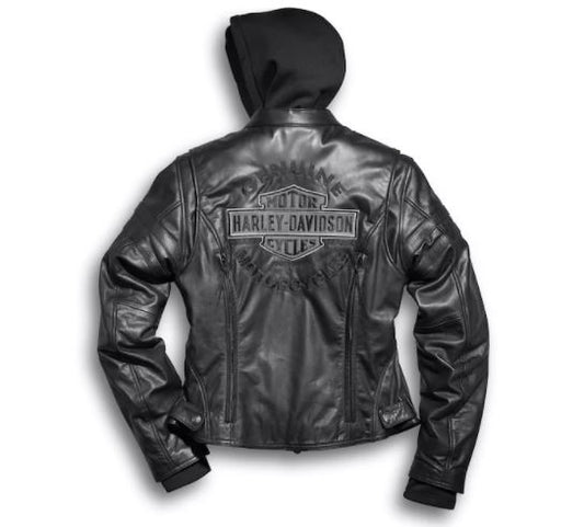 Chaqueta de cuero  3 en 1 para mujer - 98030-12VW