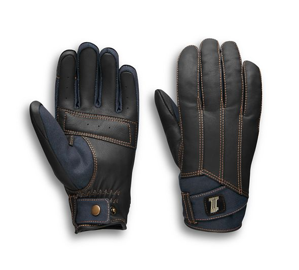 Guantes de Piel y Mezclilla Harley-Davidson para Hombres - 98119-20VM