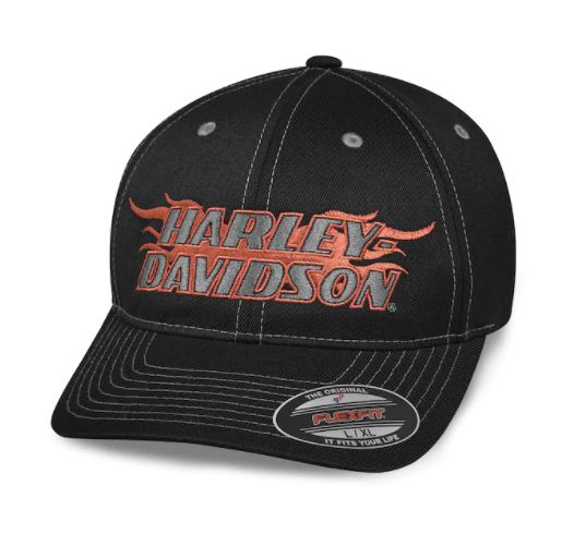 Gorra Harley-Davidson® Flame Stretch Fit para hombre - 99408-18VM