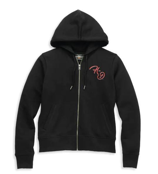 Sudadera Harley-Davidson® con capucha y cremallera para mujer