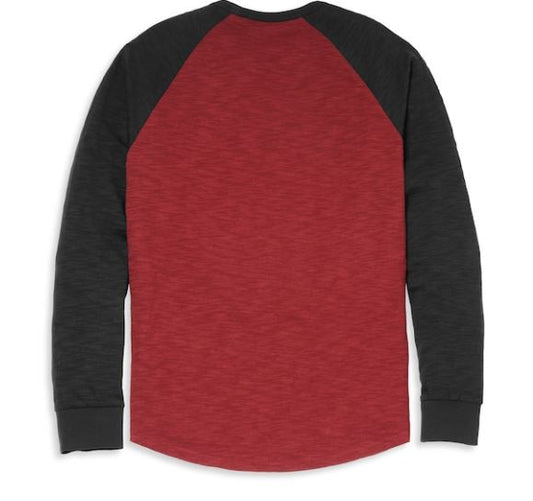 Camiseta estampada con manga raglán y calavera Willie G (TM) para hombre 96196-22VM