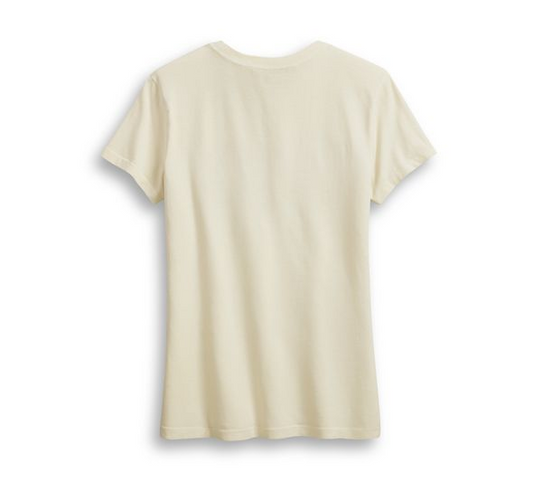 Blusa Harley-Davidson Color Beige con Letras Rojas 99232-19VW