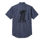 Camisa manga corta Racing Performance #1 para caballeros - Ombre Blue 96456-24VM