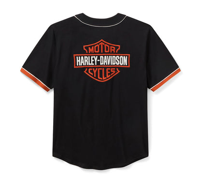 Jersey H-D Essential Bar & Shield Baseball para hombre 96457-26VM