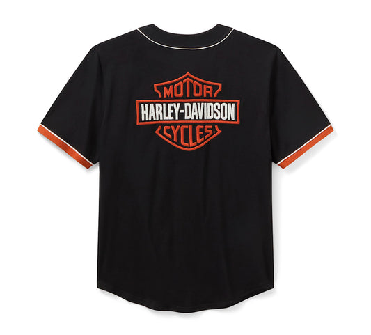 Jersey H-D Essential Bar & Shield Baseball para hombre 96457-26VM