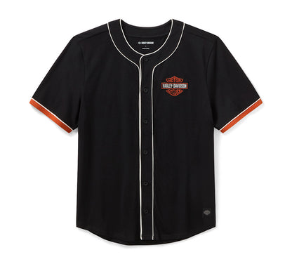 Jersey H-D Essential Bar & Shield Baseball para hombre 96457-26VM