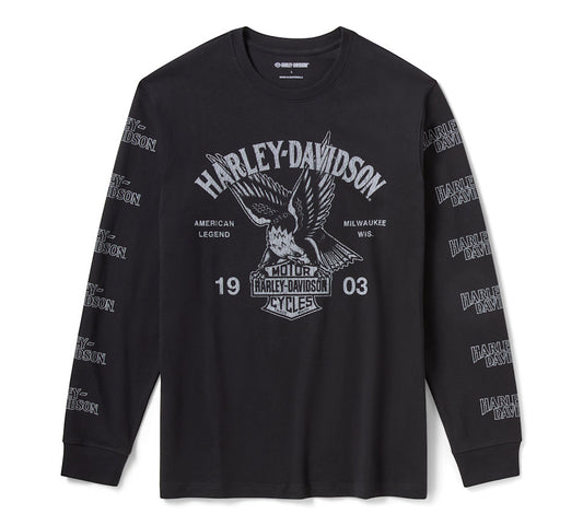 Camiseta H-D American Classic Eagle Long Sleeve Graphic para hombre 96498-26VM