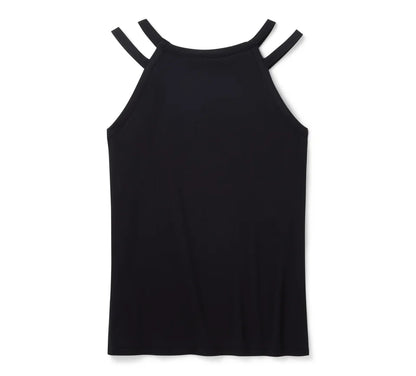 CAMISETA SIN MANGAS BLING SPADES STRAPPY HIGH NECK - HARLEY BLACK-96655-25VW