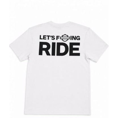 96738-26VM Harley-Davidson men´s T-Shirt Let´s F*ing Ride white