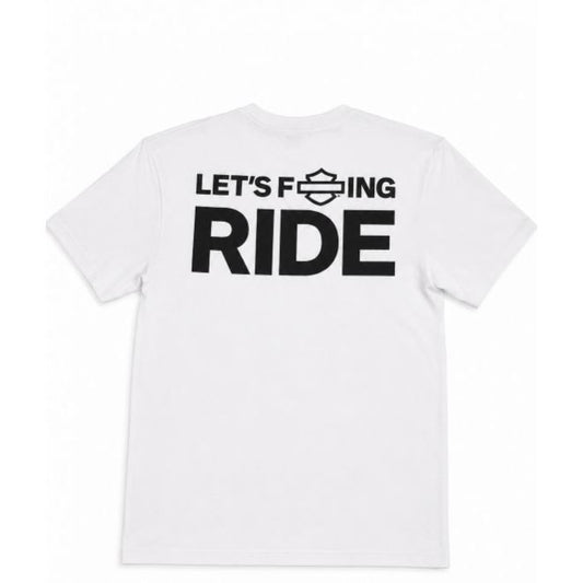 96738-26VM Harley-Davidson men´s T-Shirt Let´s F*ing Ride white
