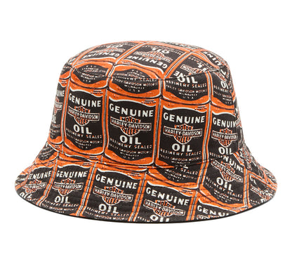 SOMBRERO TIPO PESCADOR REVERSIBLE CON LATA DE ACEITE ESENCIAL HD-97608-26VX