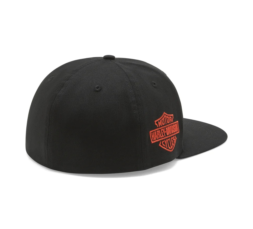 Gorra ajustada Lightning Eagle Panhead - Harley negra 97787-25VM