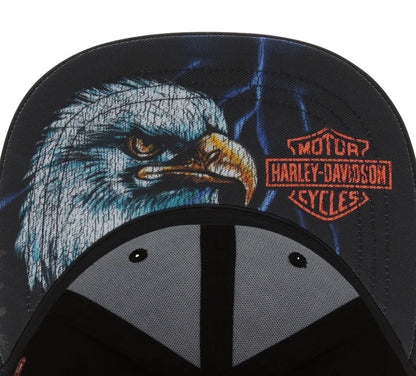Gorra ajustada Lightning Eagle Panhead - Harley negra 97787-25VM