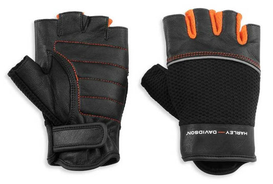 Guantes sin dedos de cuero y malla para mujer Harley-Davidson 98171-21VW