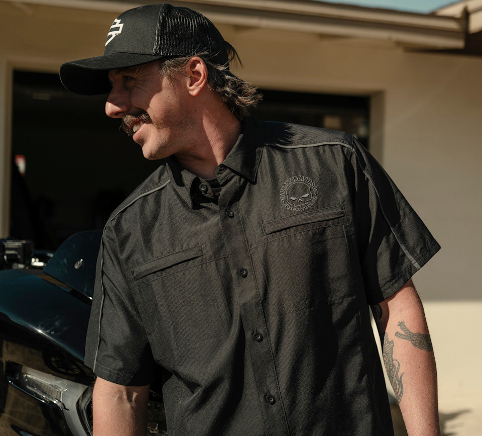 CAMISA VENTILADA HD TECH WILLIE G SKULL PARA HOMBRE-99099-26VM