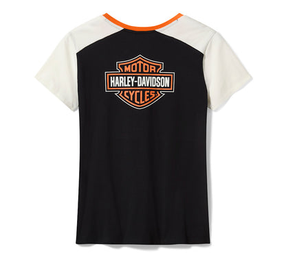 Camiseta H-D Essential Short Sleeve V-Neck para mujer 99118-26VW