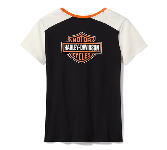 Camiseta H-D Essential Short Sleeve V-Neck para mujer 99118-26VW