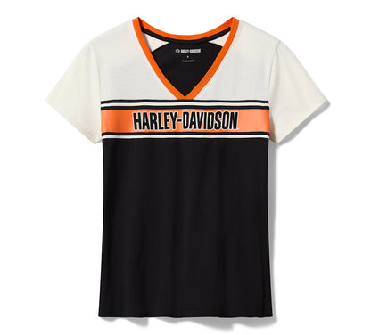 Camiseta H-D Essential Short Sleeve V-Neck para mujer 99118-26VW