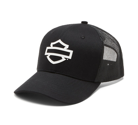 Gorra de camionero ajustable con logo y bloque de color - Harley Black 99400-26VX