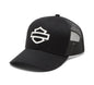 Gorra de camionero ajustable con logo y bloque de color - Harley Black 99400-26VX