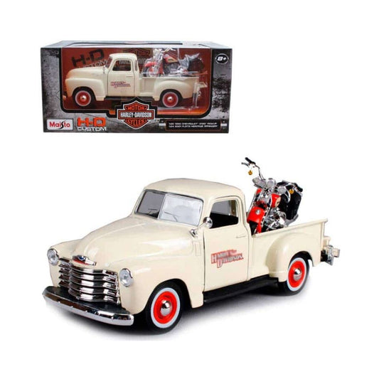 1950 Chevrolet 3100 Pickup con Motocicleta 32194