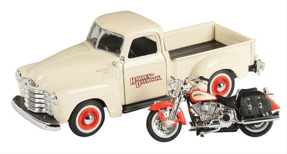 1950 Chevrolet 3100 Pickup con Motocicleta 32194