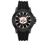 Reloj de pulsera negro Harley-Davidson® para hombre Bulova Willie G. Skull 78A115