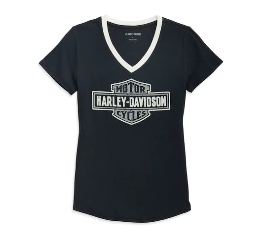 Blusa Harley-Davidson cuello V para mujer - 96249-23VW