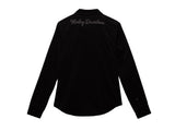 Camiseta Harley-Davidson de Pana negra para mujer  96275-23VW