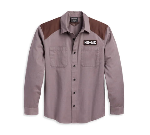 Camisa para hombre Harley Davidson color marrón 96369-23VM