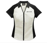 Camiseta con cremallera frontal con logo Bar & Shield para mujer 96136-21VW