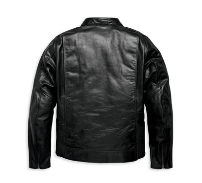 Chamarra Harley-Davidson® de piel color negro para hombre - 97000-23VM