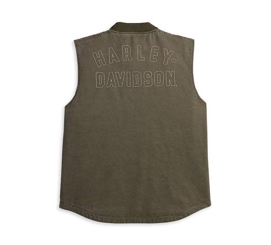 Chaleco Harley-Davidson color verde casual para hombre - 97411-23VM