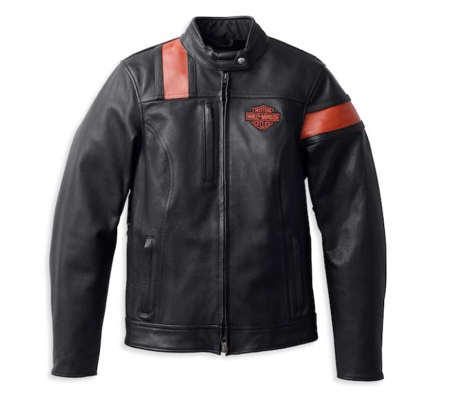 Chaqueta Harley-Davidson® de cuero impermeable para mujer - 98005