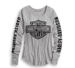 Top de punto acanalado con logo para mujer 99043-20VW