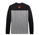 Camiseta ligera de manga larga con bloques de color para hombre 99086-20VM